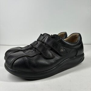 Finn Comfort Cambridge Men's US 10.5 Black Leather Finnamic Rocker Comfort Shoes